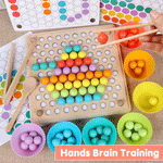 Children's toys Montessori wooden toys hands training brain Clip beads puzzle math game baby early educational toys for children