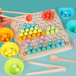 Children's toys Montessori wooden toys hands training brain Clip beads puzzle math game baby early educational toys for children