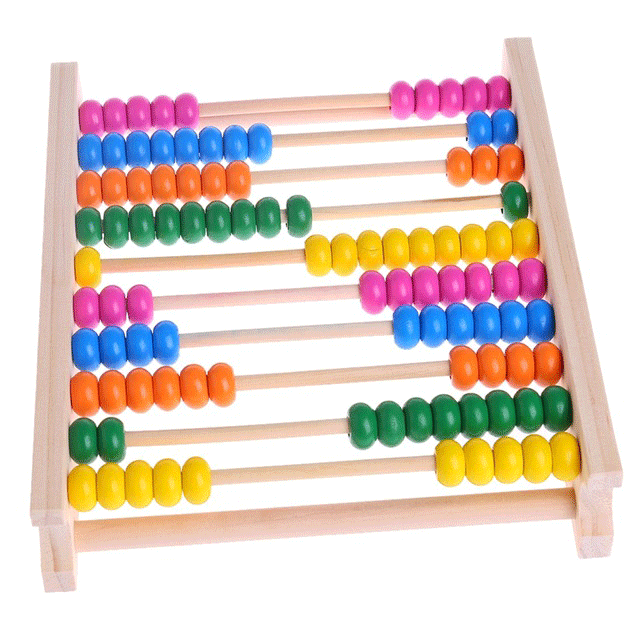 Wooden math abacus counting educational 10 bars for early learning educational preschool training Toys