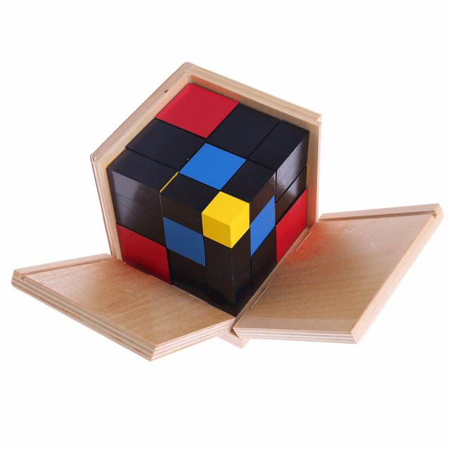 Montessori Early Learning Educational Toys Trinomial wooden cube preschool education for toddlers learning toys great gift