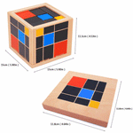 Montessori Early Learning Educational Toys Trinomial wooden cube preschool education for toddlers learning toys great gift