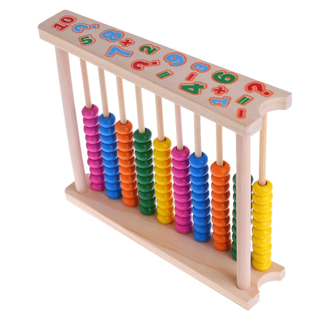 Wooden math abacus counting educational 10 bars for early learning educational preschool training Toys