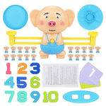 Animal figure Digital scale Montessori toy Math balance scale Board game number preschool educational toy math toys