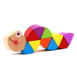 Montessori Toys Wooden Educational Toys for Children Early Learning Exercise Baby Fingers Flexible Children Wooden Twisted Insect Game