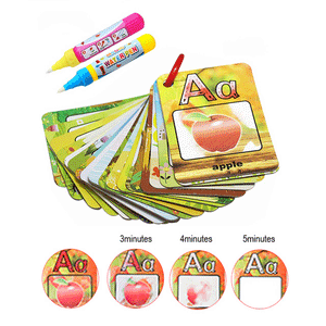 Coolplay Water drawing card 26 alphabet coloring book and 2 magic pen letter Painting card English learning board educational toys