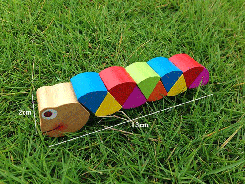 Montessori Toys Wooden Educational Toys for Children Early Learning Exercise Baby Fingers Flexible Children Wooden Twisted Insect Game