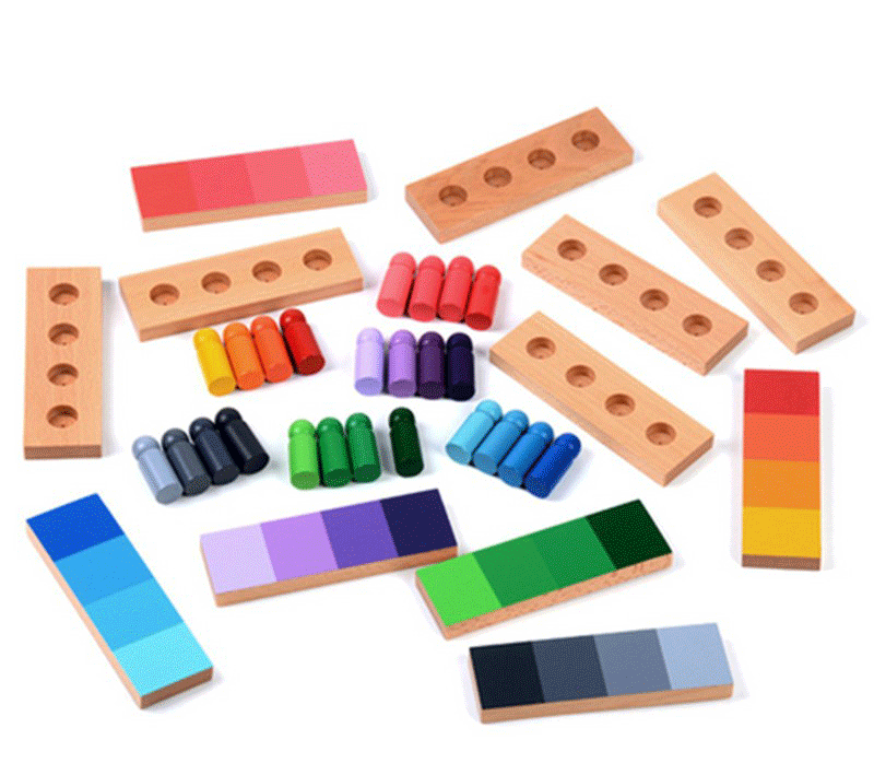 New Montessori wooden baby toy 24 pieces of Color to classify early childhood preschool wood homework children baby gifts