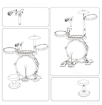 Jazz drum, Rock drum, children's drums, percussion toy, Electronic Piano, Dual power supply, Children's toys